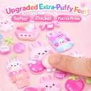 Mini 3D Puffy Stickers, 230+ Kawaii Cute Stickers (6 Sheets, 2 Styles), Soft Raised Bubble Stickers for Phone Case, Journals, Planners, Scrapbooking, DIY Decor
