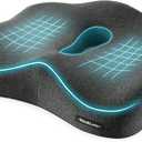 Memory Foam Seat Chair Cushion for Relieves Back Sciatica Pain Tailbone Pain Coccyx Degenerating Disc Orthopedic Osteoarthritis Prostate Cushion Low Back Pain Cushion Hip Shaping (Dark Gray)