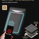 Wallet for Men with Stealth Pocket for AirTag, 3 in 1 Design, Removable ID Window, RFID Blocking, 15 Card Capacity, Slim Carbon Fiber, Bill Divider, Wallet with Gift Box, Hidden Storage for AirTag