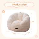 MAXYOYO Kids Bean Bag Chair, Floral Shaped Bean Bag Sofa, Plush Faux Fur Toddler Couch with Petal Backrest for Boys Girls, Stuffed Cozy Sofa for Nursery, Bedroom, Beige, Standard