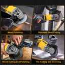 Cordless Angle Grinder Compatible with DEWALT 20V Max Battery, 4-1/2-Inch, 11000 RPM Brushless Motor for Cutting, Grinding, Polishing (No Battery)