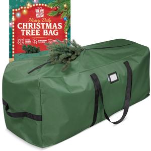 Holiday Cheer Christmas Storage Bag Heavy Duty Fits Up to 9ft Tall Artificial Tree, Waterproof with Durable Handles & Zipper Xmas Tree Storage Bag (Green)