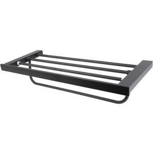 Dyconn Faucet Florence Series Black Bathroom Towel Shelf Rack