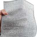 YinQin 10 PCS Double Layer Stainless Steel Cleaning Cloth Non Scratch Steel Mesh Scrubber Dishwashing Cloths 20x20 cm Quick Dry Metallic Wire Dish Cleaning Rag Towel for Kitchen Dish Sink Stove Top