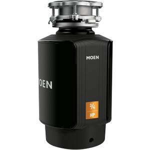 Moen Host Series 3/4 HP Continuous Feed Garbage Disposal with Sound Reduction for Kitchen Sink, Power Cord Included, GXS75C