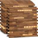 Midcard 10 Sheets Peel and Stick Backsplash PVC Wall Tile,for Kitchen Backsplash (Rectangular Dark Brown)