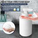 Automatic Soap Dispenser Foaming Touchless: 9oz White Plastic - Rechargeable Electric Smart Auto Foam Soap Dispenser - Hand Dish Bathroom Kitchen