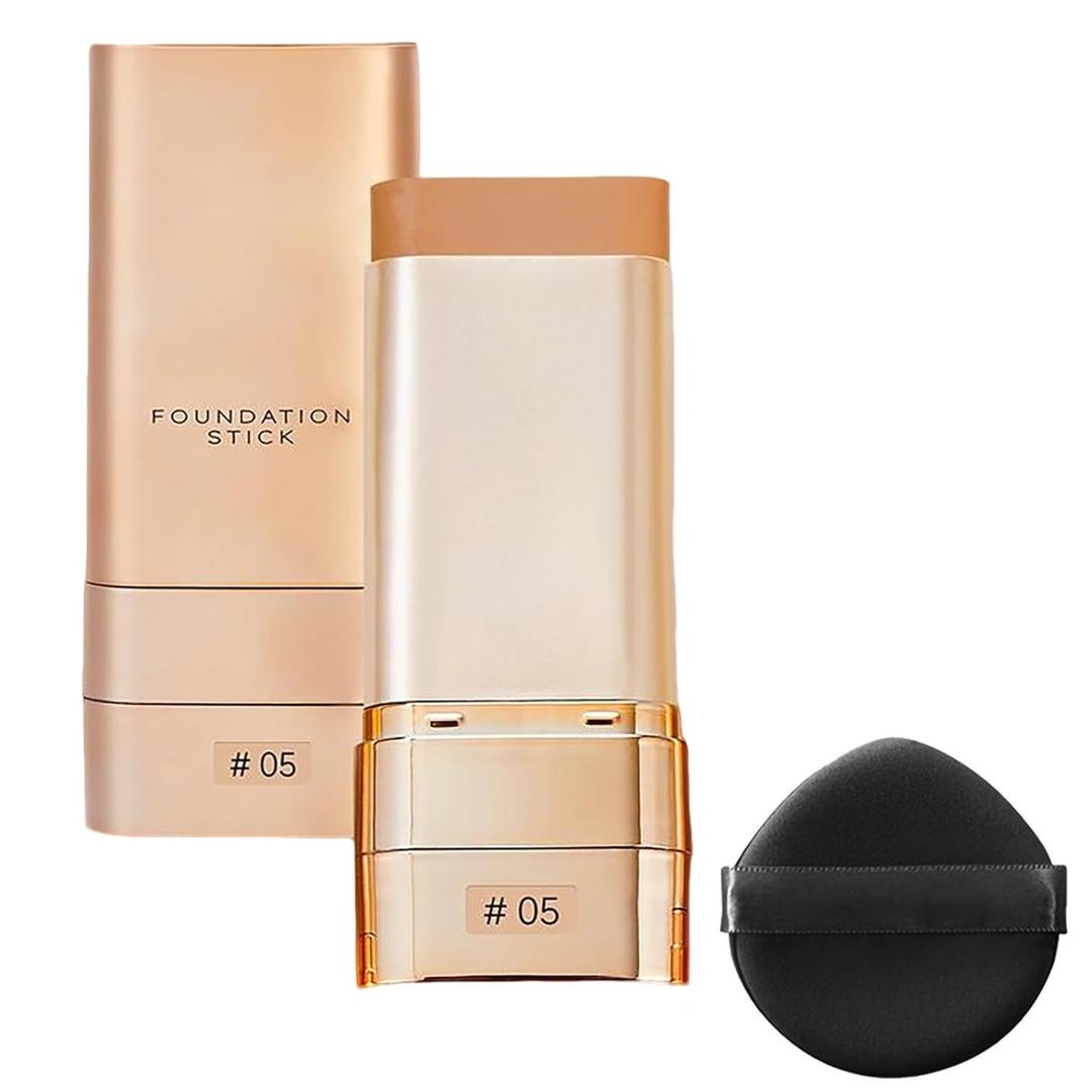 Luminous Dual-ended Concealer Foundation Stick, Korean Foundation Stick, 2-In-1 Contouring Foundation Full Coverage Cream Built-In, Flawless & Long-Lasting Dual-Ended Foundation Stick (#05)