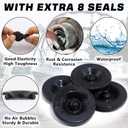 4pcs 2.72'' Trailer Hub Dust Caps, Trailer Spindle Bearing Dust Cap Cup Grease Cover Caps & Extra Rubber Plugs for 7000 to 8000 lb Boat Trailer Dexter EZ Lube Trailer Camper RV Axle