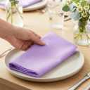 PurpleEssences Set of 12 Hemstitch Cloth Dinner Napkins 100% Cotton - Soft Durable Washable - Ideal for Wedding Spring Easter Summer - Perfect Everyday Use Table Linen 18x18 - Lavender