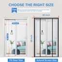 Magnetic Screen Door Upgraded PET Mesh Stronger Than Fiberglass and Polyester,Hands Free,Keeps Bugs Out,Pet & Kid Friendly,Suitable for Sliding Door,Large Patio Door and French Door-80''x96''