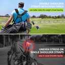 Golf Bag Straps Replacement Golf Adjustable Waterproof Star Golf Bag Backpack Straps Double Shoulder Golf Bag Carry Strap for Taylormade Callaway and More