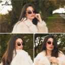 Trendy Y2k Sunglasses for Women Vintage Rectangle Sunnies AP3719 (C3 Gold/Brown)