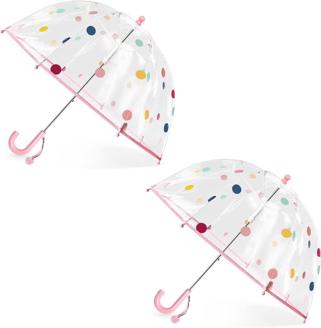 Kids Clear Bubble Umbrellas for Rain Dome Windproof Umbrella for Kid Girls and Boys