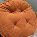 Floor Pillow Set of 2, Memory Foam Floor Cushions for Adults, Large Meditation Pillow for Sitting, 22 x 22 Inches (Round | Orange)