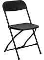 Plastic Folding Chair, 800 lbs. Capacity, White - Lot of 10