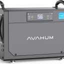 Crawl Space Dehumidifier 120 Pint Commercial Dehumidifier for Basement,Whole House with Drain Hose,Energy Efficient Dehumidifiers, Water Damage Unit, Auto Defrost (GREY)