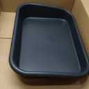 Extra Large Litter Box with High Sides 23.23" Lx16.54 Wx4.33 H, ABS Low Entry Senior Litter Pen Jumbo Pet Safe Litter Boxes Tray for Kittens to Senior Cat, Elderly and Fat Cat (Black)