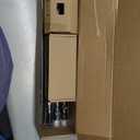 Black Curtain Rods 32 to 58 Inches (2.64.8ft), USFOOK 7/8 Inch Telescoping Splicing Drapery Rods for Windows 20 to 54 Inch, Decorative Translucent Finials