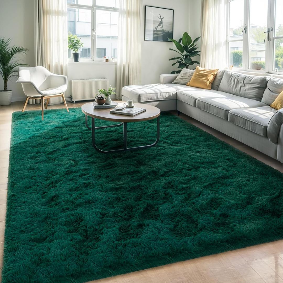 5x8 Fluffy Soft Dark Green Rugs for Living Room Bedroom, Large Plush High Pile Deep Green Carpet for Classroom Kids Boys Playroom Toddler Nursery Dorm Home Decor, Modern Indoor Non Slip Rug 5x8 Fluffy Soft Dark Green Rugs for Living Room Bedroom, Large Plush High Pile Deep Green Carpet for Classroom Kids Boys Playroom Toddler Nursery Dorm Home Decor, Modern Indoor Non Slip Rug