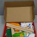 Kids Cleaning Set with Electric Vacuum Cleaners, Wooden Pretend Play Housekeeping Set, Toddler Cleaning Toys for Girls Boys Age 3+