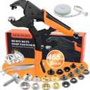 Heavy Duty Canvas Snap Kit, Snap Fastener Tool, 465 PCS Boat Cover Snap Button Kit, 5 Colors of Boat Cover Snaps, 15mm Canvas Snaps Marine Stainless for Repairing Boat Covers, Fabric, Tarps, Canvas