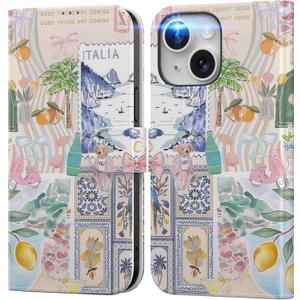 DEENAKIN for iPhone 14 Case Wallet, Card Slots Holder + Cash Clip