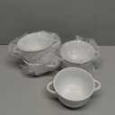 KooK Soup Bowls, French Onion Crocks, Oven Safe Dishware, Mugs, Ceramic Set, Dishwasher, Microwave, Set of 4, 18 oz (White)