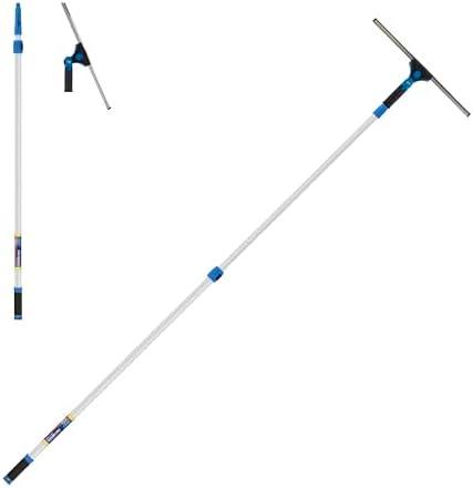 Unger Professional 18” Grip Swivel Window & Glass Squeegee & 8’ Connect & Clean Pole – 180-Degree Pivoting Handle with Lock, Cleaning Supplies, Squeegee for Window Cleaning