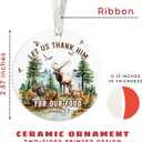 2 x Hunting Ornaments for Christmas Tree, Hunter Ornaments for Christmas Tree - Hunting Ornament - Deer Duck Hunter Gifts for Men, Dad, Husband, Hunters - Ceramic Ornament 2025