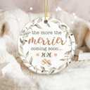 4 x Baby Ornament 2026, The More The Merrier Coming Soon 2026 Ornament  Pregnancy Announcement Christmas Ornament for Expecting Parents, Grandparents to Be Gift, New Baby Reveal Holiday Keepsake