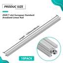 2020 T-Slot Aluminum Extrusion Profile, 10PCS 48" European Standard Anodized Linear Rail Guide for 3D Printer & CNC DIY, High-Strength Construction - Silver