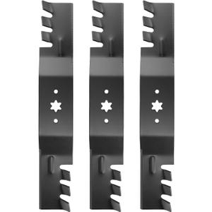 ACEBRI Mower Blades 54 inch Mulching Blade for MTD for Cub Cadet 742-0677,942-0677 A B,942-0677-X, for Cub Cadet RZT-S54 RZT-L54 RZT S54 RZT54 GT1054, GT1554, LGT1054 Mower Blades(6 Point Star) 3Pack