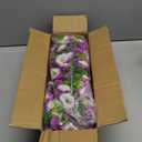 Dolicer 2 Packs Look Real Artificial Flowers for Outdoors, Fake Artificial Hanging Flowers for Outdoors Realistic UV Resistant Hanging Flowers Silk Petunia Faux Flowers for Porch Patio (Mixed Purple)