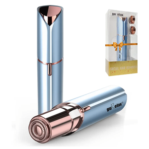 Gurelax Hair Remover for Women, Hair Removal Device, Facial Hair Removal for Women, Best Touch Face Shaver As Christmas Gift, Electric Upper Lip/Mustache Hair Remover, Included 2 x Replacement Heads