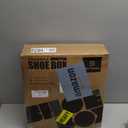 SEE SPRING 12 Pack Shoe Storage Box, Clear Plastic Stackable Shoe Organizer for Closet, Space Saving Foldable Shoe Rack Sneaker Container Bin Holder (Large Fit Size 9)