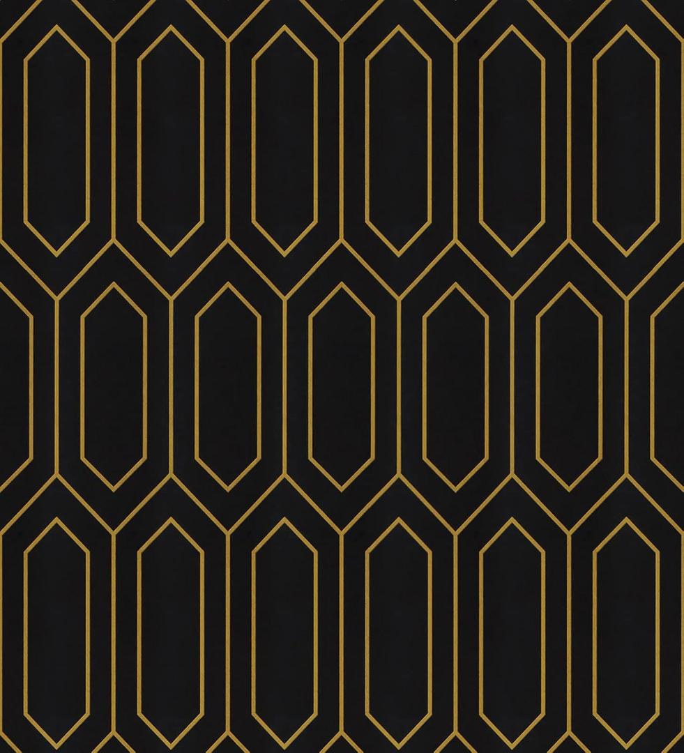 Safiyya 393"x17.3" Peel and Stick Wallpaper Gold and Black Wall Paper Geometric Contact Paper Self Adhesive Removable Wallpaper for Wall Vinyl Roll Safiyya 393"x17.3" Peel and Stick Wallpaper Gold and Black Wall Paper Geometric Contact Paper Self Adhesive Removable Wallpaper for Wall Vinyl Roll
