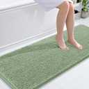 OLANLY Bathroom Runner Rugs 59x24, Soft Absorbent Chenille Bath Rugs, Rubber Backing Quick Dry, Machine Washable Long Bath Mats for Bathroom Floor, Tub and Shower, Home Decor Accessories, Sage Green