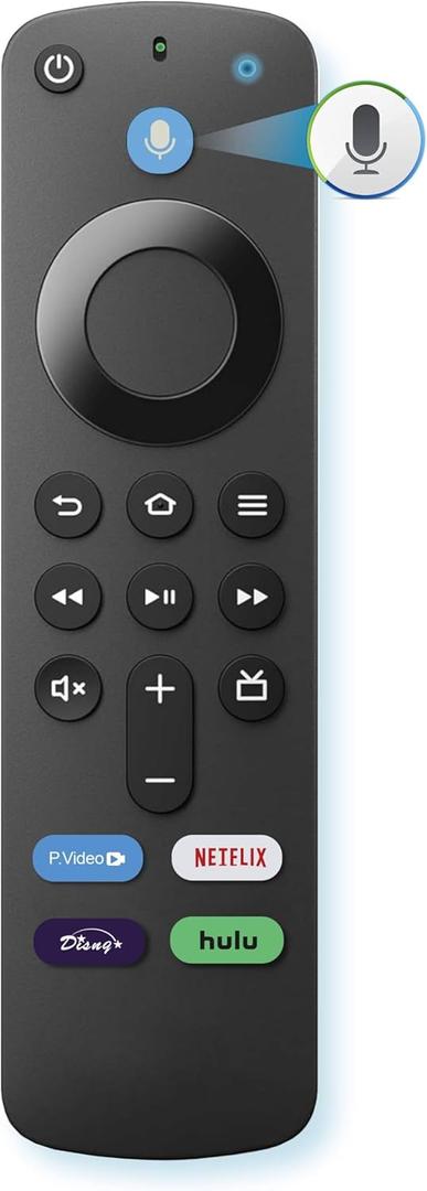 Replacement Voice Remote for Amazon Firestick Remote, Fire Smart TV Stick (2nd Gen/3rd Gen/Lite/4K Max/Cube)