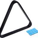 Solid Wood Pool Ball Rack Billiard Ball Triangle Rack, Pool Table Ball Holder Positioning Rack,2-1/4" Pool Ball Rack (Black)