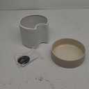 Nihow Self Watering Plant Pot: 8 Inch Ceramic Planter with Drainage Hole & Water Storage Plus for Indoor & Outdoor Plants - Cylinder Round Flower Pot for Succulent/Herbs/Violets - Cream White & Brown