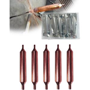 Refrigerator Filter Dryer Set of 5, 16mm x 126mm Filter Dryer for Refrigeration, Copper Filter Drier with 3mm x 6.5mm Inner Diameter Hole