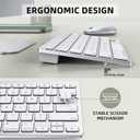Bluetooth Keyboard and Mouse Compatible with Mac, OMOTON Ultra-Slim Wireless Keyboard and Mouse Combo Compatiblei with MacOS, MacBook Pro/Air, iMac, Mac mini, Laptop and PC (Silver)