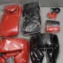 14 Pcs Boxing Set Boxing Equipment Set for Beginners Including 2 Pair of 6 oz Boxing Gloves Headgear Helmet Hand Wraps Mouth Guards Gifts for Kids Beginners Training Equipment (Black & Red)