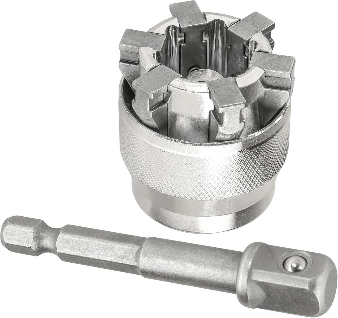 ginolmis 2Pcs Universal Socket Wrench, Adjustable 3/8" Grip Tool