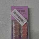 BTArtbox Press on Nails Short - White French Tip Press On Nails Square, Chrome Glazed Glue On Nails, Stick On Nails in 15 Sizes - 30 Soft Gel Fake Nail Kit, Be Elegant