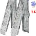 BEJONI 83" Folding Truck Ramps, 960 Lbs Capacity Heavy Duty Loading Ramps for Lawn Mower, Portable Anti-Slip Steel Loading Ramps for Pickup Trucks, ATV, UTV, Motorcycle, Trailer, Dirt Bike, 2-Pack (83'' L-Usable Height: under 30'')