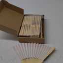 Yinkin 24 Pack Rainbow Folding Fans Gay Pride Bamboo Handheld Folded Craft LGBT Pride Month Fans for Women Men