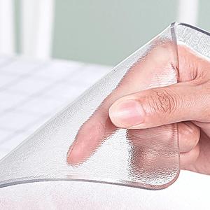 Clear Table Pad, 2.0 MM Thick PVC Tablecloth Transparent Rectangle Waterproof Table Protector Cover for Nightstand,Frosted,40 * 15inch