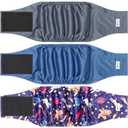 5 Pack Dog Diapers Male Reusable, Premium Belly Bands for Dogs, High Absorbing Male Dog Pee Wraps for Doggie in Incontinence or Excitable Urination and Training Black M (Medium, Astronaut)